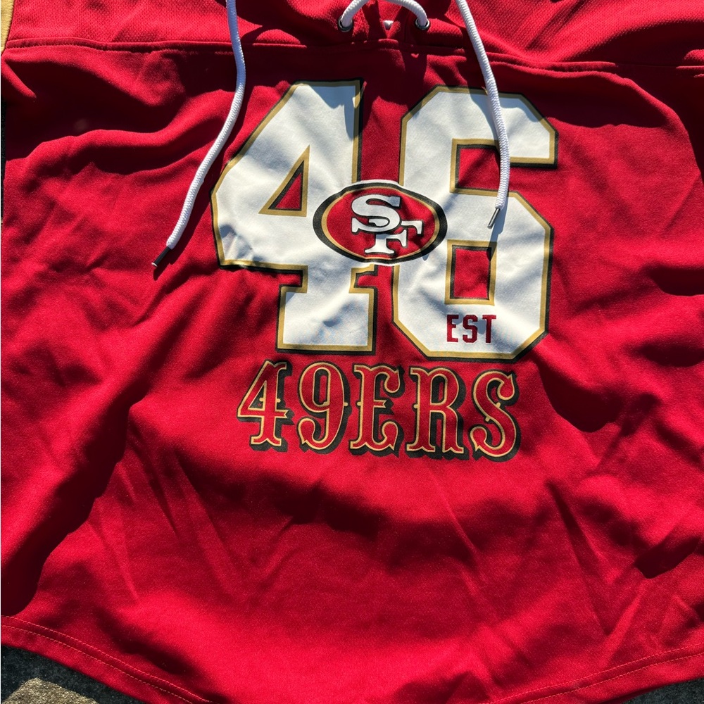 San Francisco 49ers red Gold Sports Jersey short sleeve - Picture 8 of 8